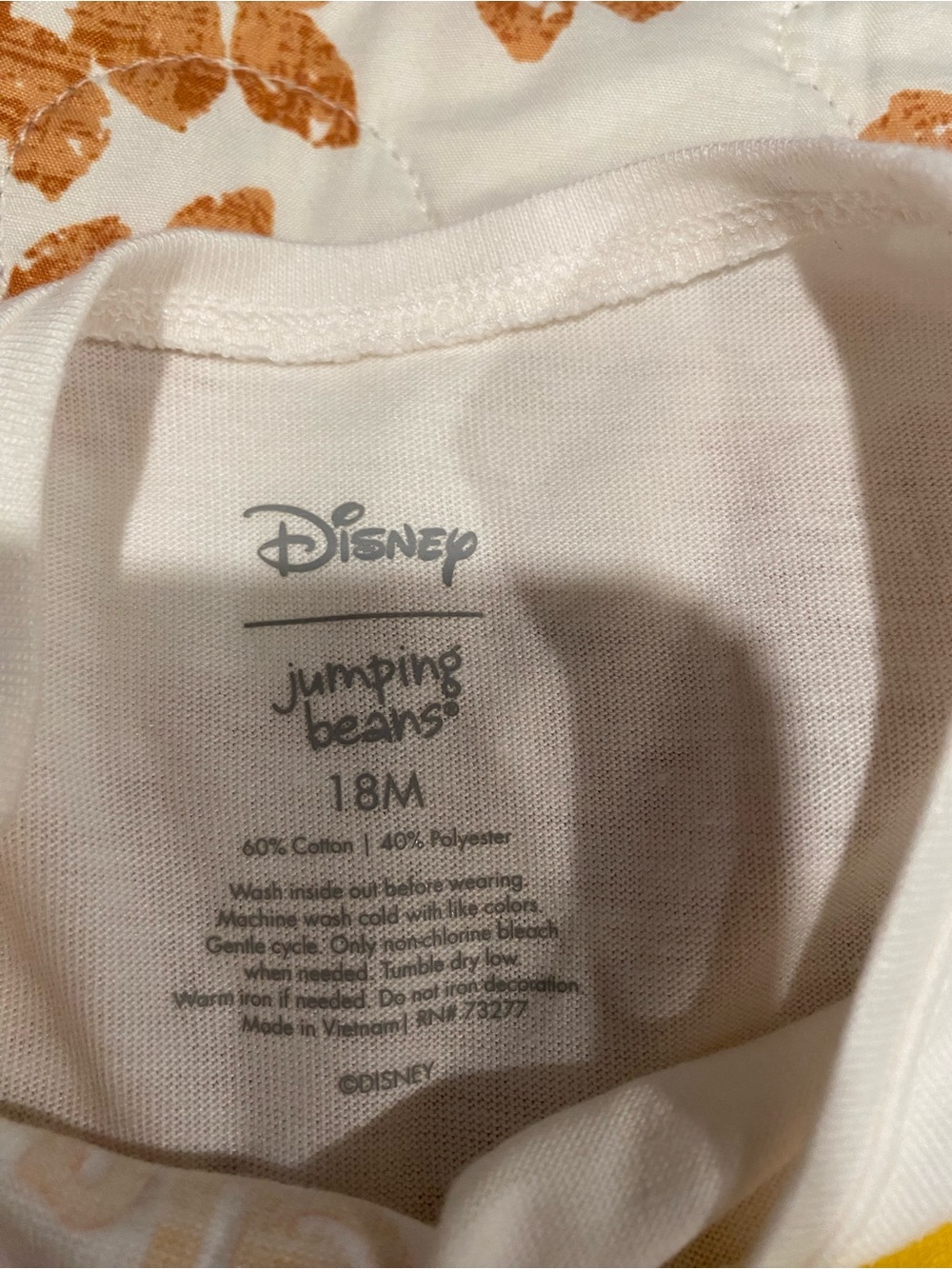 Disney Infant Girls Tee with Blue, Yellow, Pink Graphic - Picture 4 of 4